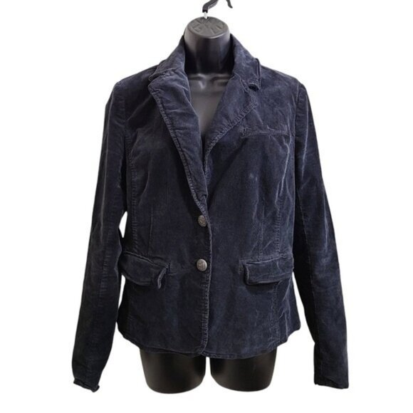 Free People Byron Black Corduroy Blazer Jacket S - Picture 1 of 8